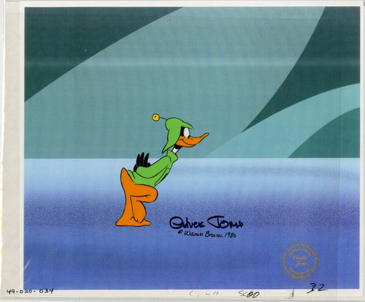 Daffy Duck Duck Dodgers Looney Tunes Chuck Jones Signed 1980 Production Animation Cel 34