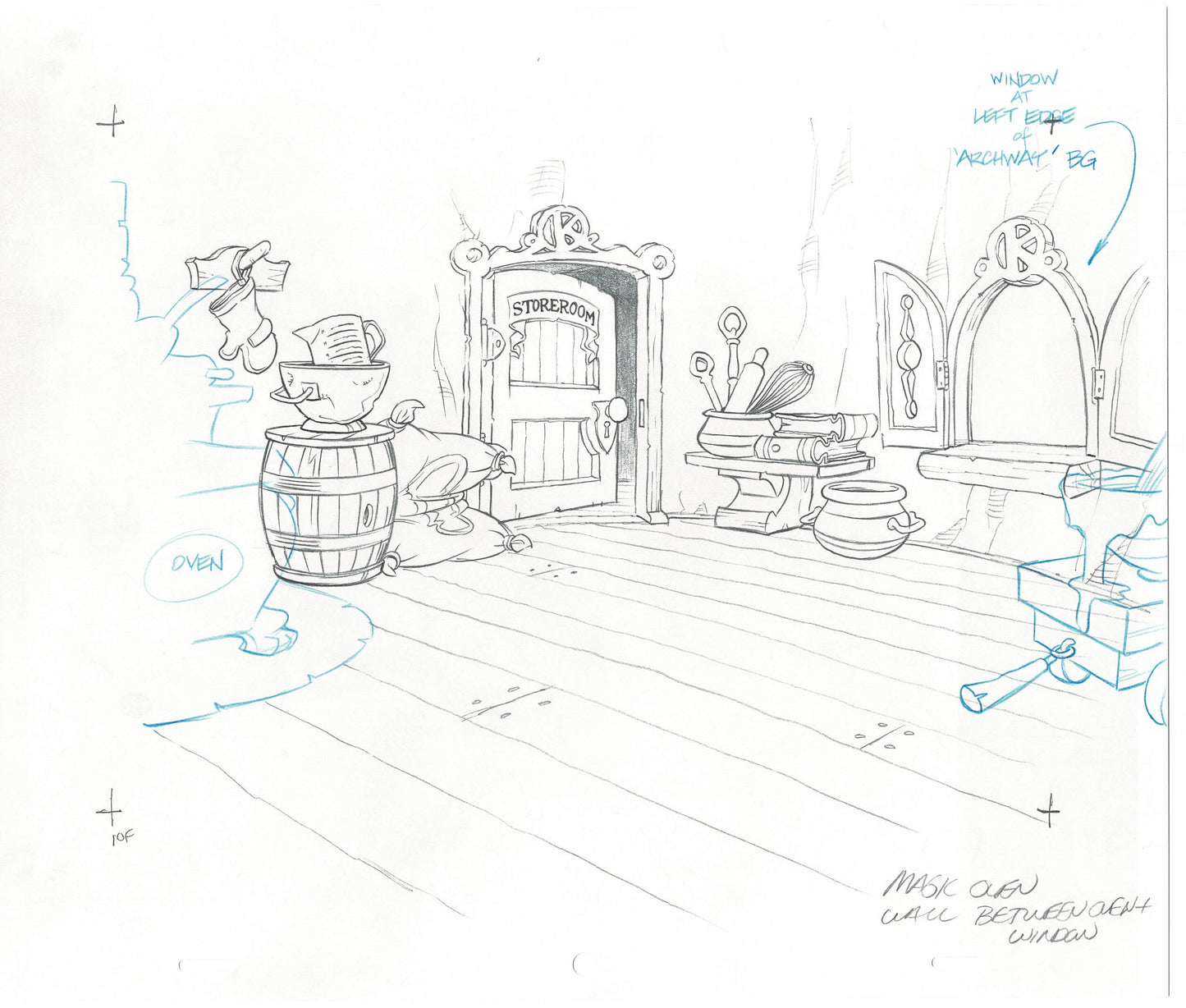 Keebler Cookies Elves Commercial Cel Background Drawing 2004 K004