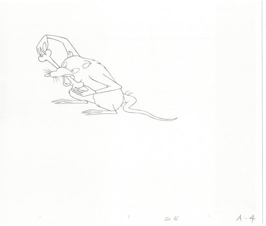 NYC New York City Rats PSA Commercial 2 LOT Animation Cel Drawings 2000 A07-8