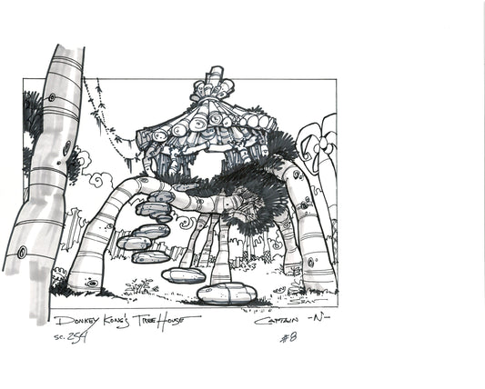 Captain N The Game Master DIC Production Background Drawing 1989-91 Nintendo 014