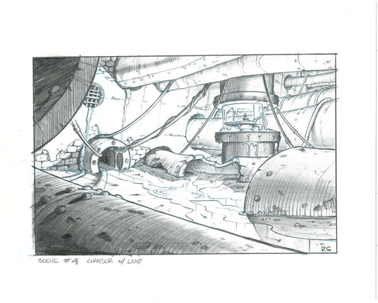 Captain N The Game Master DIC Production Background Drawing 1989-91 Nintendo 015