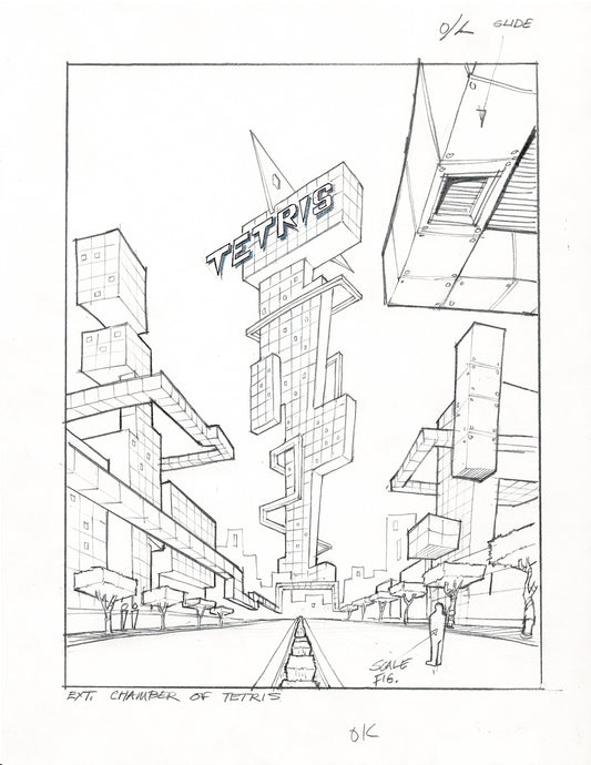 Captain N The Game Master DIC Production Background Drawing 1989-91 Nintendo 001