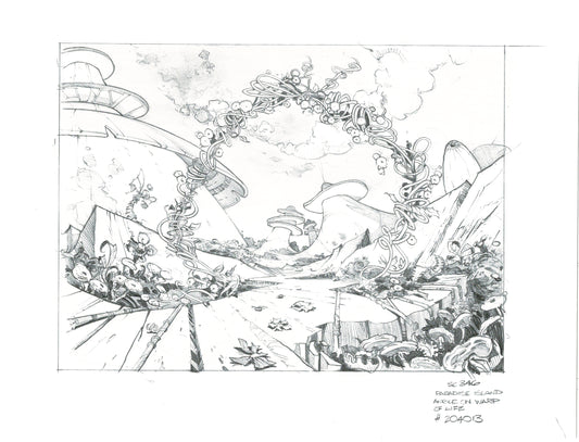 Captain N The Game Master DIC Production Background Drawing 1989-91 Nintendo 009