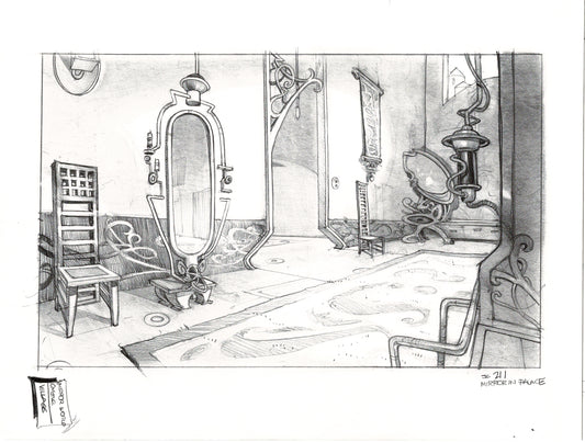 Captain N The Game Master DIC Production Background Drawing 1989-91 Nintendo 011