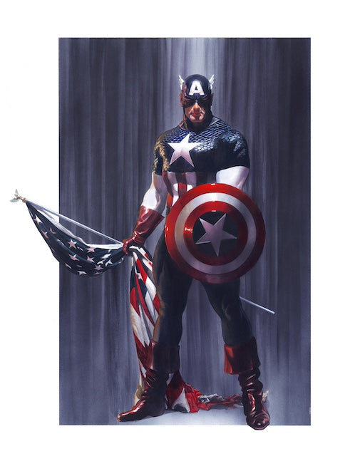 Alex Ross SIGNED Captain America Patriot Marvel SDCC 2024 Exclusive Print on Paper Limited Edition of 100 Regular Edition