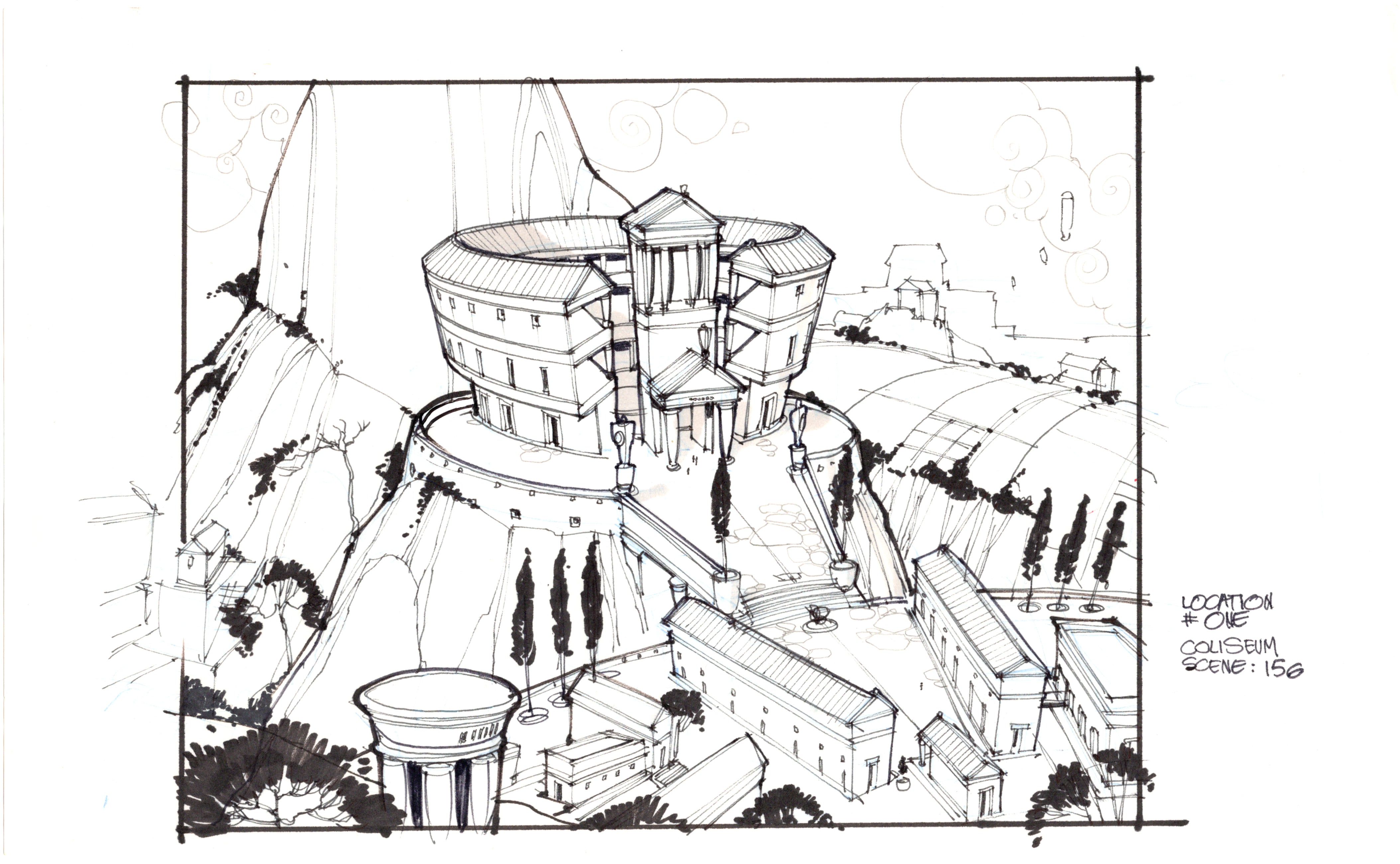 Captain N The Game Master DIC Production Background Drawing 1989-91 Ni ...