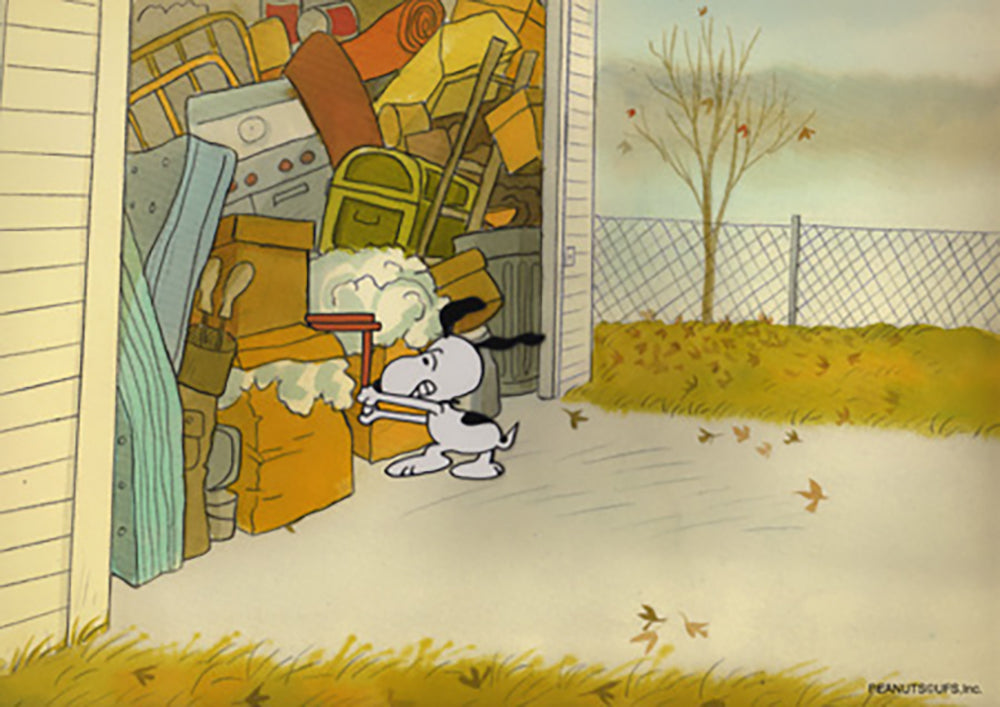 A Charlie Brown Thanksgiving Snoopy Peanuts Production Animation Cel 1973 from Charles Schulz Melendez Studio 6902