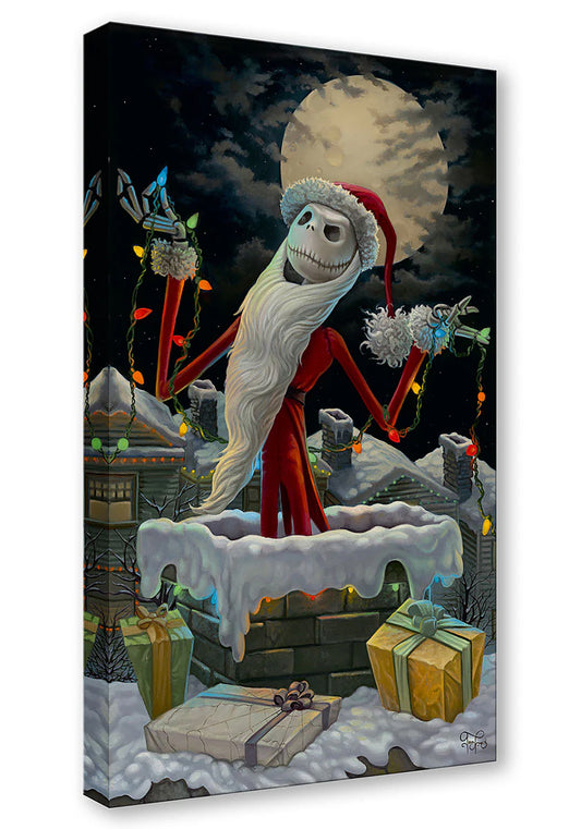 Jack Skellington Nightmare Before Christmas Walt Disney Fine Art Jared Franco Limited Ed of 1500 Treasures on Canvas Print TOC "Christmas Jack"