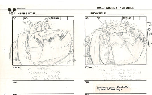 Chip n Dale Rescue Rangers Original Production Animation Storyboard Walt Disney FIRST EPISODE 1988 A17