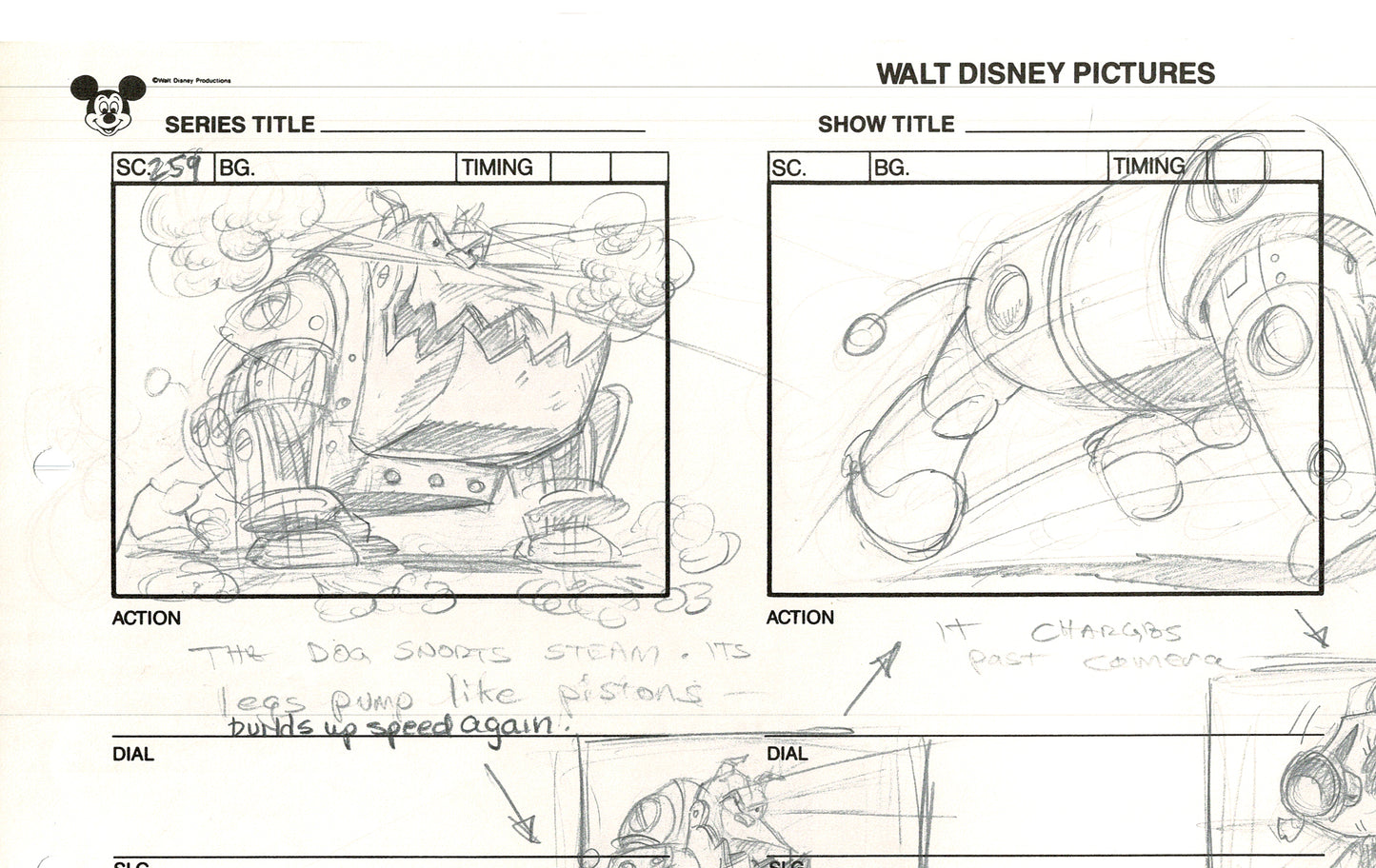 Chip n Dale Rescue Rangers Original Production Animation Storyboard Walt Disney FIRST EPISODE 1988 A19