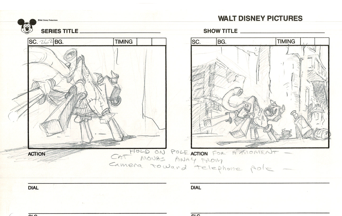 Chip n Dale Rescue Rangers Original Production Animation Storyboard Walt Disney FIRST EPISODE 1988 A21
