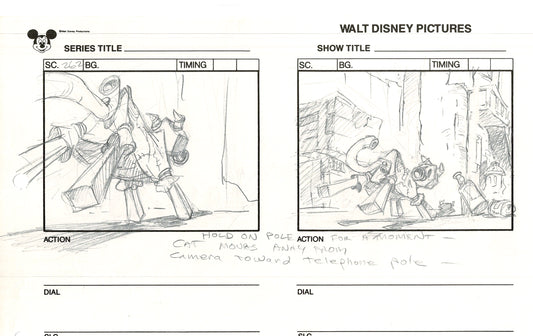 Chip n Dale Rescue Rangers Original Production Animation Storyboard Walt Disney FIRST EPISODE 1988 A21