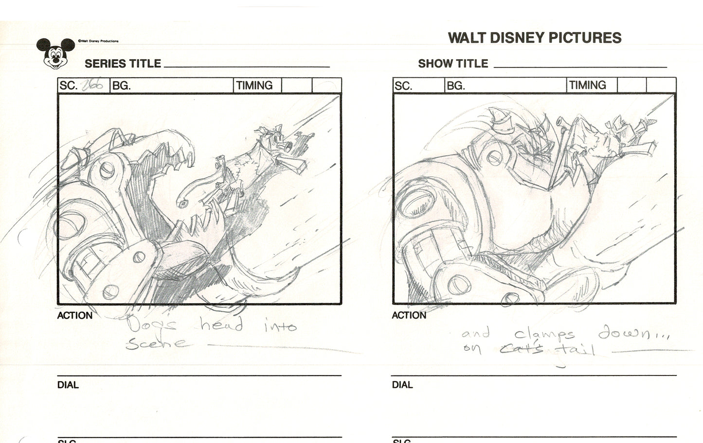 Chip n Dale Rescue Rangers Original Production Animation Storyboard Walt Disney FIRST EPISODE 1988 A24