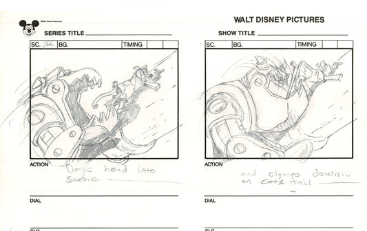 Chip n Dale Rescue Rangers Original Production Animation Storyboard Walt Disney FIRST EPISODE 1988 A24