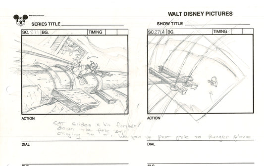 Chip n Dale Rescue Rangers Original Production Animation Storyboard Walt Disney FIRST EPISODE 1988 A27