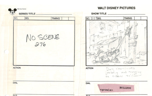 Chip n Dale Rescue Rangers Original Production Animation Storyboard Walt Disney FIRST EPISODE 1988 A30