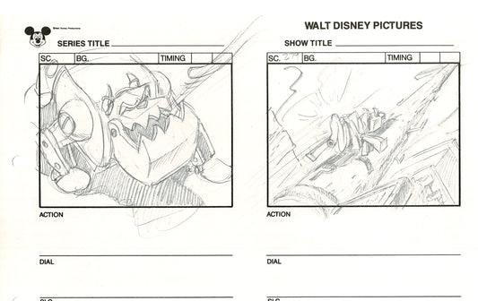 Chip n Dale Rescue Rangers Original Production Animation Storyboard Walt Disney FIRST EPISODE 1988 A31