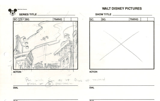 Chip n Dale Rescue Rangers Original Production Animation Storyboard Walt Disney FIRST EPISODE 1988 A32