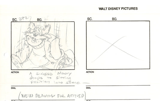 Chip n Dale Rescue Rangers Original Production Animation Storyboard Walt Disney FIRST EPISODE 1988 A40