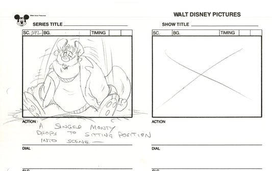 Chip n Dale Rescue Rangers Original Production Animation Storyboard Walt Disney FIRST EPISODE 1988 A41