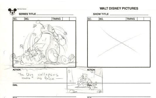 Chip n Dale Rescue Rangers Original Production Animation Storyboard Walt Disney FIRST EPISODE 1988 A42