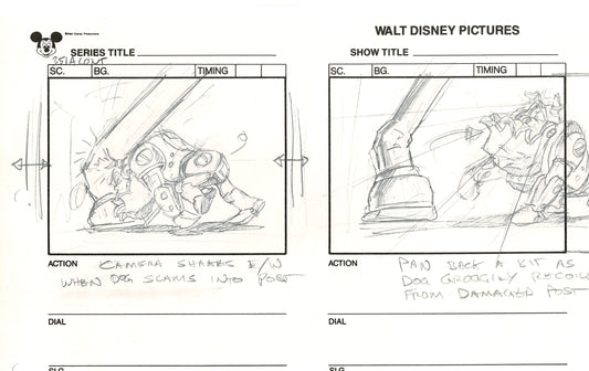 Chip n Dale Rescue Rangers Original Production Animation Storyboard Walt Disney FIRST EPISODE 1988 A55