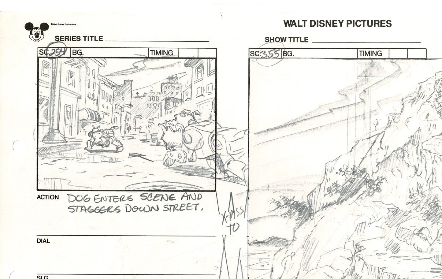 Chip n Dale Rescue Rangers Original Production Animation Storyboard Walt Disney FIRST EPISODE 1988 A56