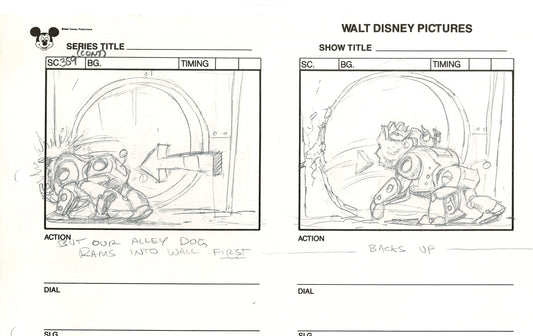 Chip n Dale Rescue Rangers Original Production Animation Storyboard Walt Disney FIRST EPISODE 1988 A59