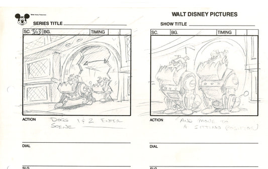 Chip n Dale Rescue Rangers Original Production Animation Storyboard Walt Disney FIRST EPISODE 1988 A60