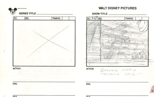 Chip n Dale Rescue Rangers Original Production Animation Storyboard Walt Disney FIRST EPISODE 1988 A64