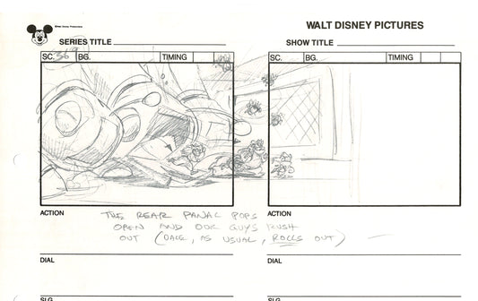 Chip n Dale Rescue Rangers Original Production Animation Storyboard Walt Disney FIRST EPISODE 1988 A66
