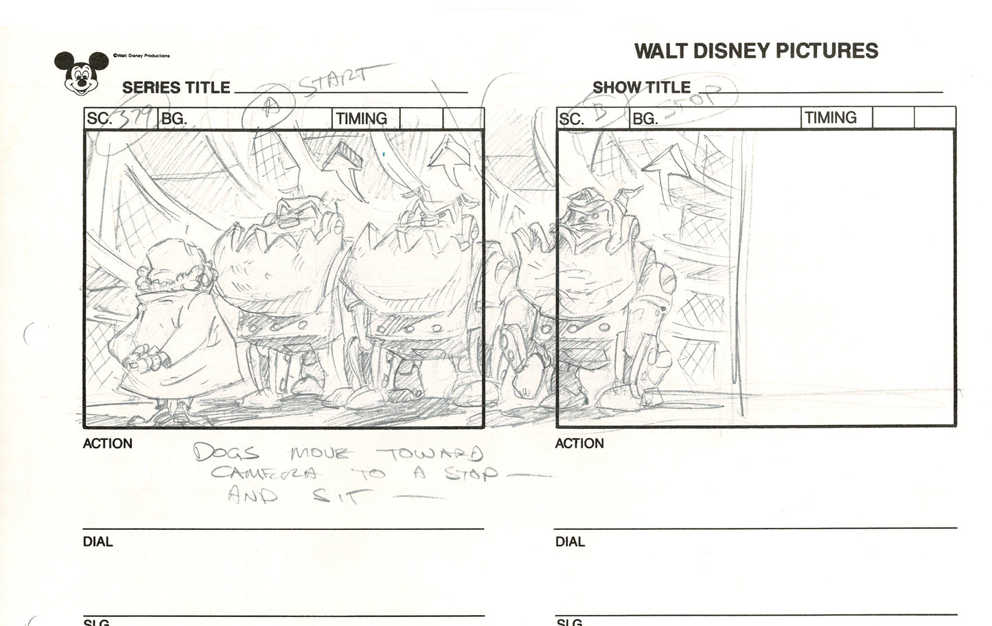 Chip n Dale Rescue Rangers Original Production Animation Storyboard Walt Disney FIRST EPISODE 1988 A71