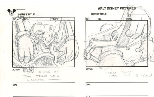 Chip n Dale Rescue Rangers Original Production Animation Storyboard Walt Disney FIRST EPISODE 1988 A74