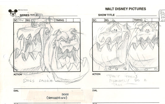 Chip n Dale Rescue Rangers Original Production Animation Storyboard Walt Disney FIRST EPISODE 1988 A84