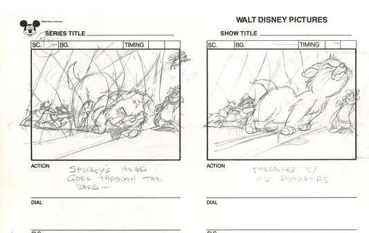 Chip n Dale Rescue Rangers Original Production Animation Storyboard Walt Disney FIRST EPISODE 1988 A94