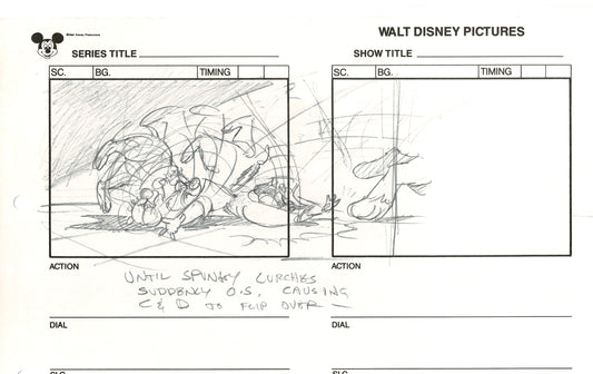 Chip n Dale Rescue Rangers Original Production Animation Storyboard Walt Disney FIRST EPISODE 1988 A95