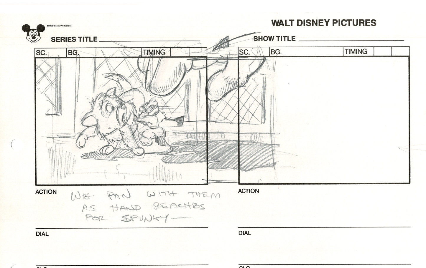 Chip n Dale Rescue Rangers Original Production Animation Storyboard Walt Disney FIRST EPISODE 1988 A108