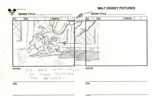 Chip n Dale Rescue Rangers Original Production Animation Storyboard Walt Disney FIRST EPISODE 1988 A108