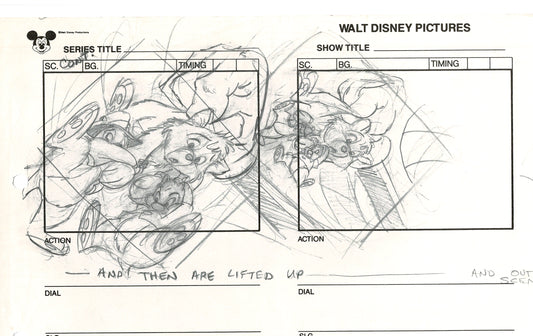 Chip n Dale Rescue Rangers Original Production Animation Storyboard Walt Disney FIRST EPISODE 1988 A111