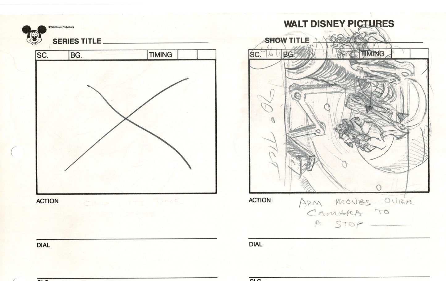 Chip n Dale Rescue Rangers Original Production Animation Storyboard Walt Disney FIRST EPISODE 1988 A113