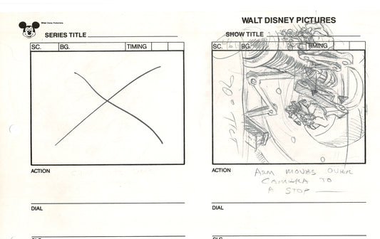 Chip n Dale Rescue Rangers Original Production Animation Storyboard Walt Disney FIRST EPISODE 1988 A113