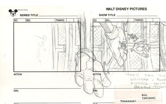 Chip n Dale Rescue Rangers Original Production Animation Storyboard Walt Disney FIRST EPISODE 1988 A114