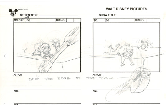 Chip n Dale Rescue Rangers Original Production Animation Storyboard Walt Disney FIRST EPISODE 1988 A126