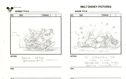 Chip n Dale Rescue Rangers Original Production Animation Storyboard Walt Disney FIRST EPISODE 1988 A131