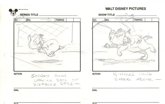Chip n Dale Rescue Rangers Original Production Animation Storyboard Walt Disney FIRST EPISODE 1988 A139