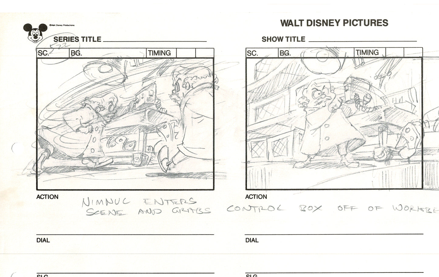 Chip n Dale Rescue Rangers Original Production Animation Storyboard Walt Disney FIRST EPISODE 1988 A145