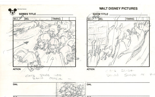 Chip n Dale Rescue Rangers Original Production Animation Storyboard Walt Disney FIRST EPISODE 1988 A151