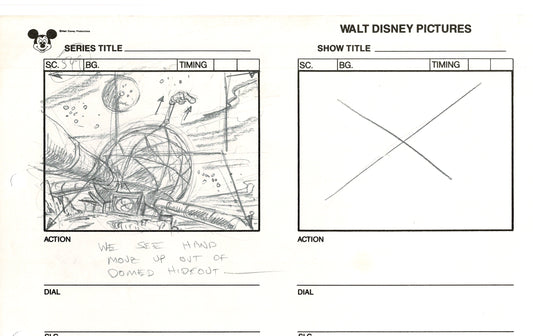 Chip n Dale Rescue Rangers Original Production Animation Storyboard Walt Disney FIRST EPISODE 1988 A157