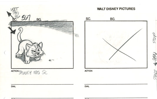 Chip n Dale Rescue Rangers Original Production Animation Storyboard Walt Disney FIRST EPISODE 1988 A160