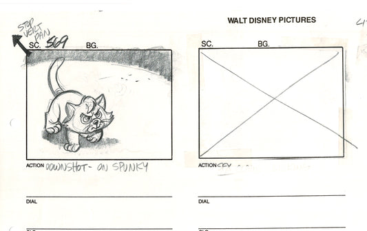 Chip n Dale Rescue Rangers Original Production Animation Storyboard Walt Disney FIRST EPISODE 1988 A161